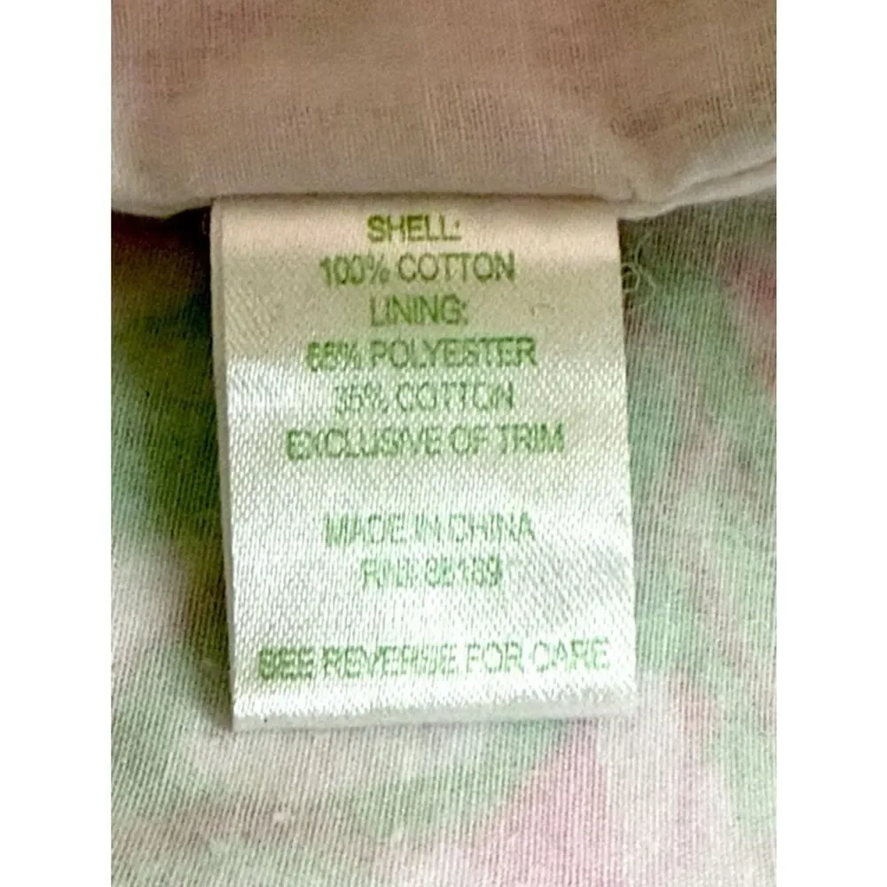 Lilly Pulitzer Girls Classic Shift Dress Sleeveless Cotton Green White Pink sz 3